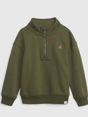 GAP Baby Toddler Olive Green  Quarter Zip Sweater